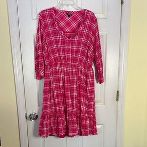 Pink Plaid Dress